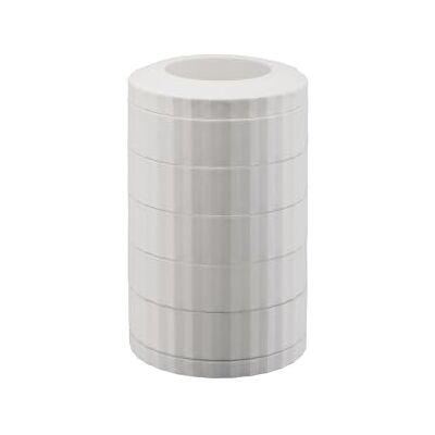 Alessi Plissé MDL19 W capsulebox, compatibel met Nespresso, 5 etages, draaibaar, van thermoplastisch hars, wit Alessi Plissé MDL19 W capsulebox, compatibel met Nespresso, 5 etages, draaibaar, van thermoplastisch hars, wit