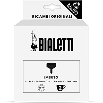 Bialetti Ricambi, 1 trechterfilter, geschikt voor Moka inductie 2 kopjes Bialetti Ricambi, 1 trechterfilter, geschikt voor Moka inductie 2 kopjes