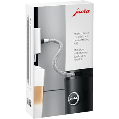 Jura 24114 melkslang met roestvrijstalen ommanteling HP3 zilver Jura 24114 melkslang met roestvrijstalen ommanteling HP3 zilver