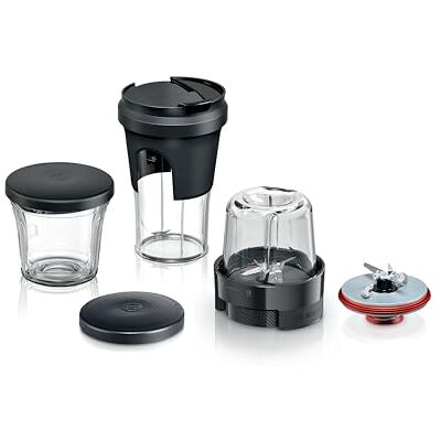 Bosch Accessoires MUZS68TM Multihakmolen voor kruiden/specerijen, universele hakmolen, mixer, opbergoplossing, ToGo deksel voor keukenmachine serie 6, serie 8, zwart Bosch Accessoires MUZS68TM Multihakmolen voor kruiden/specerijen, universele hakmolen, mixer, opbergoplossing, ToGo deksel voor keukenmachine serie 6, serie 8, zwart