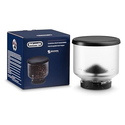 De'Longhi DLSC403 Verwisselbare bonentank, automatische koffiemachine, bevat 250 g koffiebonen, compatibel met Rivelia koffiezetapparaat, zwart deksel De'Longhi DLSC403 Verwisselbare bonentank, automatische koffiemachine, bevat 250 g koffiebonen, compatibel met Rivelia koffiezetapparaat, zwart deksel