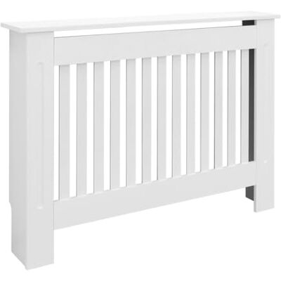ECD Germany Radiatorbekleding, modern, 112 x 19 x 82 cm Wit, rek van MDF, decoratief, robuust, landhuisstijl, wandmontage, opbergmeubel, traditioneel design voor woonkamer, slaapkamer ECD Germany Radiatorbekleding, modern, 112 x 19 x 82 cm Wit, rek van MDF, decoratief, robuust, landhuisstijl, wandmontage, opbergmeubel, traditioneel design voor woonkamer, slaapkamer