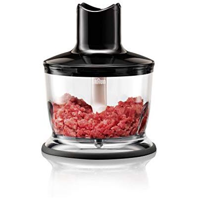 Braun MQ30 Chopper Accessory voor MQ3, MQ700, MQ5 Blender met EasyClick-systeem, roestvrijstalen mes, vaatwasmachinebestendig, BPA-vrij, 500 ml, zwart Braun MQ30 Chopper Accessory voor MQ3, MQ700, MQ5 Blender met EasyClick-systeem, roestvrijstalen mes, vaatwasmachinebestendig, BPA-vrij, 500 ml, zwart