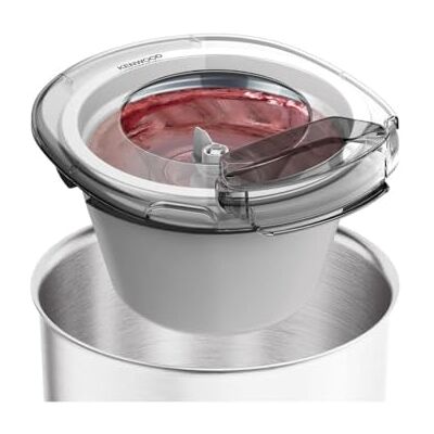 Kenwood IJsmachine KAX71.000WH, IJsmachine en Yoghurtmaker, Accessoires voor Keukenmachine, Geschikt voor Chef-serie, Kom van 1 L, Wit Kenwood IJsmachine KAX71.000WH, IJsmachine en Yoghurtmaker, Accessoires voor Keukenmachine, Geschikt voor Chef-serie, Kom van 1 L, Wit