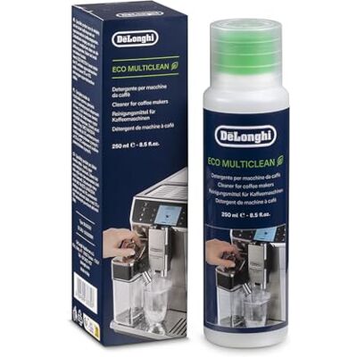 De'Longhi Original Eco MultiClean DLSC550, ontkalker voor koffiezetapparaat, reinigt het melksysteem, ook effectief voor buitenoppervlakken, voor koffiezetapparaat, 250 ml De'Longhi Original Eco MultiClean DLSC550, ontkalker voor koffiezetapparaat, reinigt het melksysteem, ook effectief voor buitenoppervlakken, voor koffiezetapparaat, 250 ml