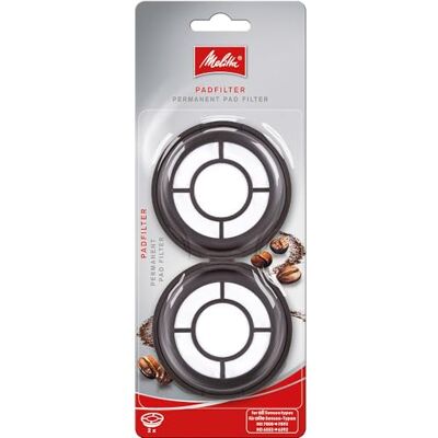 Melitta 2 permanente pads, navulbaar, geschikt voor Senseo-machines, zwart Melitta 2 permanente pads, navulbaar, geschikt voor Senseo-machines, zwart