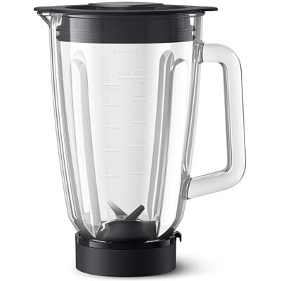 Philips Domestic Appliances Blenderkom, 1,5 liter, glazen kom, ProBlend-technologie, vaatwasmachinebestendig, transparant (HR0721/00) Philips Domestic Appliances Blenderkom, 1,5 liter, glazen kom, ProBlend-technologie, vaatwasmachinebestendig, transparant (HR0721/00)