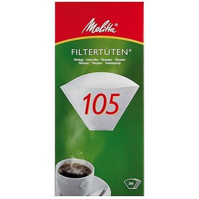 Melitta 200 filterzakken 105 wit Melitta 200 filterzakken 105 wit