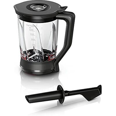 Bosch MUZ9MX2 voor MUM9 ThermoSafe glazen mixer, 2,3 l, transparant/zwart Bosch MUZ9MX2 voor MUM9 ThermoSafe glazen mixer, 2,3 l, transparant/zwart