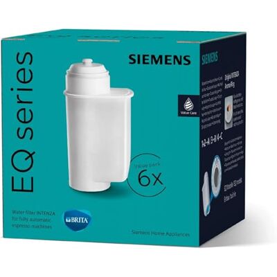 Siemens BRITA Intenza TZ70063A waterfilterset, 6 stuks, vermindert het kalkgehalte van het water, geschikt voor koffiezetapparaten uit de EQ-serie en inbouwmachines Siemens BRITA Intenza TZ70063A waterfilterset, 6 stuks, vermindert het kalkgehalte van het water, geschikt voor koffiezetapparaten uit de EQ-serie en inbouwmachines