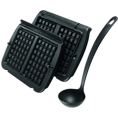 Tefal OptiGrill, Wafelplaten compatibel met OptiGrill, antiaanbaklaag, gouden en knapperige wafels, eenvoudige reiniging, zwart, XA724810 Tefal OptiGrill, Wafelplaten compatibel met OptiGrill, antiaanbaklaag, gouden en knapperige wafels, eenvoudige reiniging, zwart, XA724810
