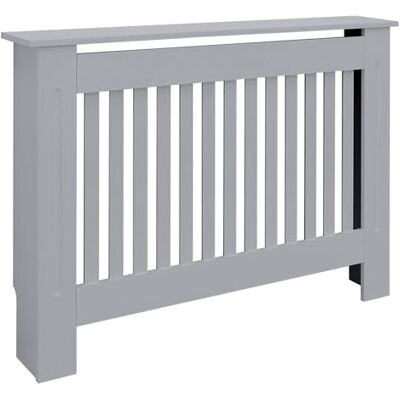 ECD Germany Radiatorbekleding, rustiek, 112 x 19 x 82 cm Grijs, rek van MDF, decoratief, robuust, landhuisstijl, wandmontage, opbergmeubel, traditioneel design voor woonkamer, slaapkamer ECD Germany Radiatorbekleding, rustiek, 112 x 19 x 82 cm Grijs, rek van MDF, decoratief, robuust, landhuisstijl, wandmontage, opbergmeubel, traditioneel design voor woonkamer, slaapkamer