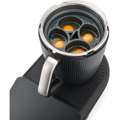 CucinaOra Eierzak voor Thermomix TM7, TM6, TM5 en TM31 SteamEGGS Thermomix accessoires met 4 vakken van 110 ml, stoominzet met antiaanbaklaag, BPA-vrij CucinaOra Eierzak voor Thermomix TM7, TM6, TM5 en TM31 SteamEGGS Thermomix accessoires met 4 vakken van 110 ml, stoominzet met antiaanbaklaag, BPA-vrij