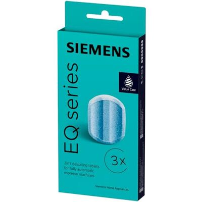 Siemens ontkalkingstabletten voor koffiemachines verbeterde formule TZ80002A, wit Siemens ontkalkingstabletten voor koffiemachines verbeterde formule TZ80002A, wit