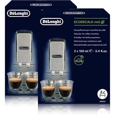 De'Longhi Delonghi Eco 2 x 200 ml mini-ontkalker voor volautomatische espressomachines De'Longhi Delonghi Eco 2 x 200 ml mini-ontkalker voor volautomatische espressomachines