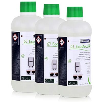 De'Longhi DeLonghi SER 3018 EcoDecalk anti-kalkflessen voor koffiezetapparaten, 3 stuks De'Longhi DeLonghi SER 3018 EcoDecalk anti-kalkflessen voor koffiezetapparaten, 3 stuks