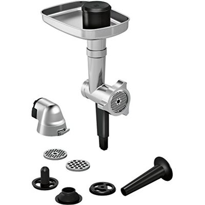 Bosch MUZ9HA1 Hunting Adventure accessoireset voor vleesmolen, worstschuiver, keb-bits, geperforeerde schijven 3,5 en 8 mm, vleesmolen van aluminium, voor keukenmachine serie 8 Bosch MUZ9HA1 Hunting Adventure accessoireset voor vleesmolen, worstschuiver, keb-bits, geperforeerde schijven 3,5 en 8 mm, vleesmolen van aluminium, voor keukenmachine serie 8