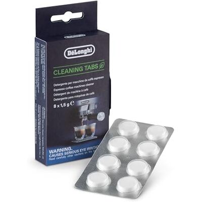 De'Longhi DLSC552 Reinigingstabletten voor koffiezetapparaten, verwijdert koffie-oliën en resten, accessoires voor koffiebonen, niet-corrosieve formule, eenvoudig onderhoud, resultaten De'Longhi DLSC552 Reinigingstabletten voor koffiezetapparaten, verwijdert koffie-oliën en resten, accessoires voor koffiebonen, niet-corrosieve formule, eenvoudig onderhoud, resultaten
