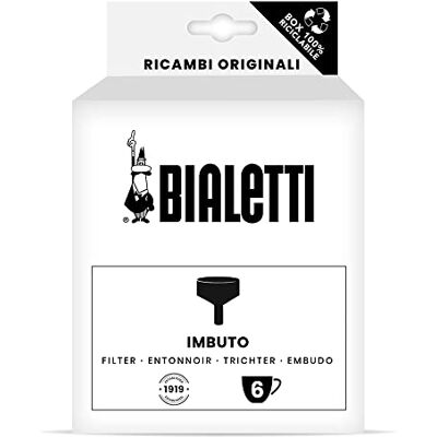 Bialetti Reserveonderdelen, inclusief 1 trechterfilter, compatibel met Moka Inductie 6 kopjes Bialetti Reserveonderdelen, inclusief 1 trechterfilter, compatibel met Moka Inductie 6 kopjes