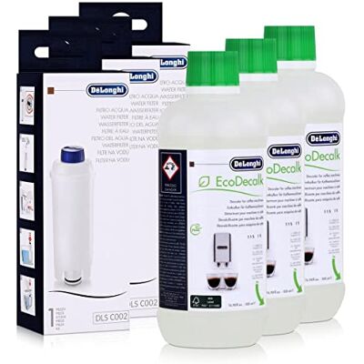 De'Longhi DeLonghi reinigingsset SER 3018 ontkalker 500 ml / SER 3017 waterfilter De'Longhi DeLonghi reinigingsset SER 3018 ontkalker 500 ml / SER 3017 waterfilter