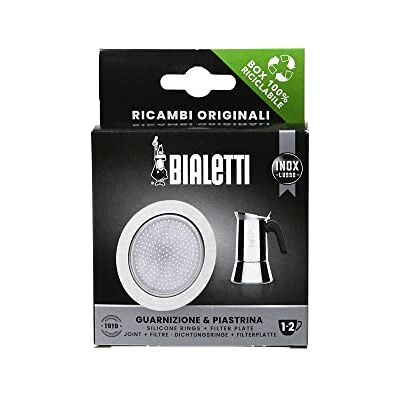 Bialetti Reserveonderdelen inclusief 1 afdichting en 1 plaat, compatibel met Venus, Kitty, Musa en Class (1/2 kopjes) Bialetti Reserveonderdelen inclusief 1 afdichting en 1 plaat, compatibel met Venus, Kitty, Musa en Class (1/2 kopjes)