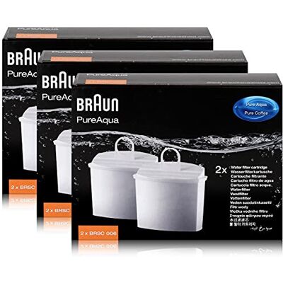 Braun PureAqua BRSC006 filterpatronen voor waterfilter, 3 stuks Braun PureAqua BRSC006 filterpatronen voor waterfilter, 3 stuks