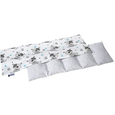 Medi Partners Warmtekussen met kersenpitten, 60 x 20 cm, 800 g, 100% katoen, 5 compartimenten, afneembare hoes (Teddy) Medi Partners Warmtekussen met kersenpitten, 60 x 20 cm, 800 g, 100% katoen, 5 compartimenten, afneembare hoes (Teddy)