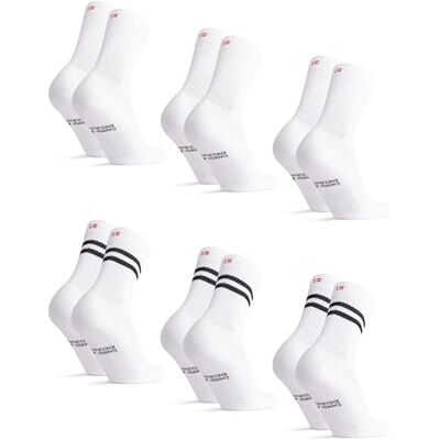 DANISH ENDURANCE Tennissokken, spons, ademend en versterkt, heren en dames, 6 stuks Chaussettes de Tennis en Coton, Rembourrées et Respirantes, pour le Sport et le Quotidien, Unisexe 43-47 DANISH ENDURANCE Tennissokken, spons, ademend en versterkt, heren en dames, 6 stuks Chaussettes de Tennis en Coton, Rembourrées et Respirantes, pour le Sport et le Quotidien, Unisexe 43-47