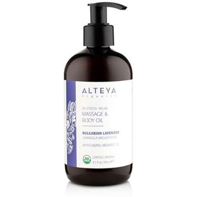 Alteya Organics Alteya Organic Massage en lichaamsolie mengsel met ontspannende lavendel 250 ml USDA gecertificeerd 100% biologisch, puur natuurlijk biologisch kalmerende anti-stressbehandeling verzorgt de huid Alteya Organics Alteya Organic Massage en lichaamsolie mengsel met ontspannende lavendel 250 ml USDA gecertificeerd 100% biologisch, puur natuurlijk biologisch kalmerende anti-stressbehandeling verzorgt de huid