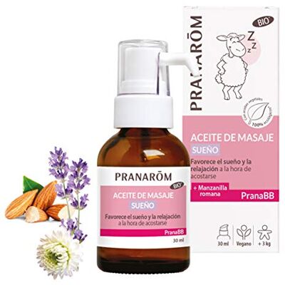 Pranarôm PRANAROM PranaBB Massageolie, mMnzanilla Romana, bevordert slaap en ontspanning bij het slapengaan, kalmeert en creëert een bijzonder moment van ontspanning, 30 ml Pranarôm PRANAROM PranaBB Massageolie, mMnzanilla Romana, bevordert slaap en ontspanning bij het slapengaan, kalmeert en creëert een bijzonder moment van ontspanning, 30 ml