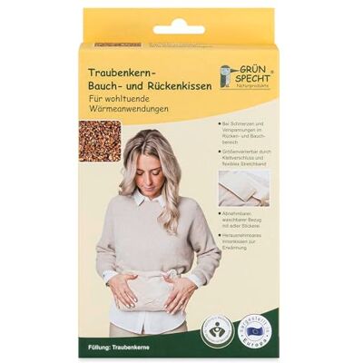 Grünspecht Warmtekussen voor rug en buik met druivenpitten 186-10, bloemenpatroon Grünspecht Warmtekussen voor rug en buik met druivenpitten 186-10, bloemenpatroon