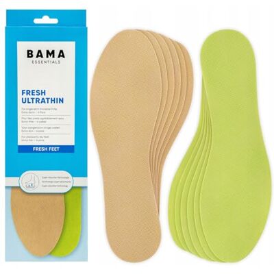 Bama Ultradunne Fresh-inlegzolen ultradunne uniseks inlegzolen Dermatologisch geteste inlegzolen voor frisse voeten 6 paar 41/42 EUR 41/42 EUR - 6 Paires Bama Ultradunne Fresh-inlegzolen ultradunne uniseks inlegzolen Dermatologisch geteste inlegzolen voor frisse voeten 6 paar 41/42 EUR 41/42 EUR - 6 Paires