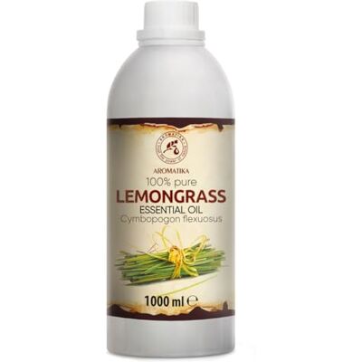 Trust Etherische citroengrasolie 1000 ml Cymbopogon Flexuosus voor diffuser en aromalamp zeep en kaarsen sauna interieurgeuren fris aroma aromatherapie Trust Etherische citroengrasolie 1000 ml Cymbopogon Flexuosus voor diffuser en aromalamp zeep en kaarsen sauna interieurgeuren fris aroma aromatherapie
