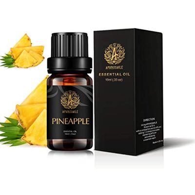 Aphrosmile Aromatherapie ananas etherische olie voor diffuser, 100% pure ananas geurende olie voor luchtbevochtiger, ananasolie voor thuis, 10ml aromatherapie etherische olie ananas voor zeep maken Aphrosmile Aromatherapie ananas etherische olie voor diffuser, 100% pure ananas geurende olie voor luchtbevochtiger, ananasolie voor thuis, 10ml aromatherapie etherische olie ananas voor zeep maken