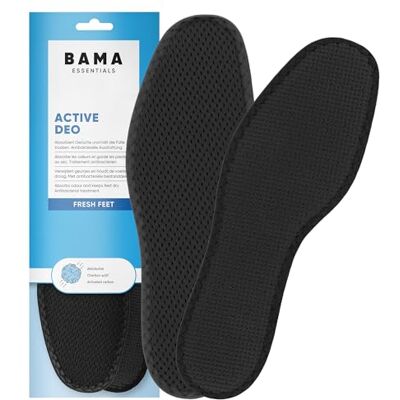 Bama Active-Deo-inlegzool, hygiënische binnenzool met actieve kool met geurabsorberende werking, geurremmende inlegzolen, voor volwassenen, 1 paar, 40/41 EUR 40/41 EUR Bama Active-Deo-inlegzool, hygiënische binnenzool met actieve kool met geurabsorberende werking, geurremmende inlegzolen, voor volwassenen, 1 paar, 40/41 EUR 40/41 EUR