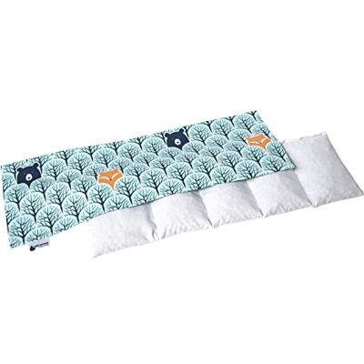 Medi Partners Warmtekussen met kersenpitten, 60 x 20 cm, 800 g, 100% katoen, 5 compartimenten, afneembare hoes (Bos) Medi Partners Warmtekussen met kersenpitten, 60 x 20 cm, 800 g, 100% katoen, 5 compartimenten, afneembare hoes (Bos)
