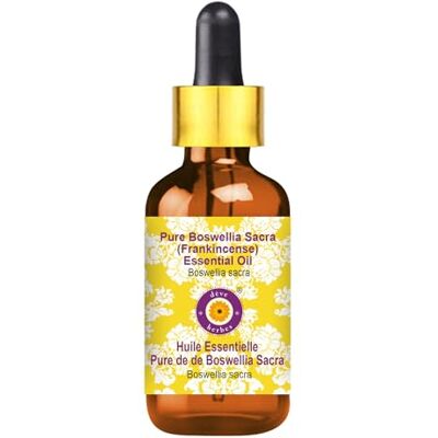 Deve Herbes Pure etherische olie van Boswellia Sacra (Boswellia Sacra) met glazen druppelaar, natuurlijke therapeutische kwaliteit, gestoomd, 15 ml Deve Herbes Pure etherische olie van Boswellia Sacra (Boswellia Sacra) met glazen druppelaar, natuurlijke therapeutische kwaliteit, gestoomd, 15 ml