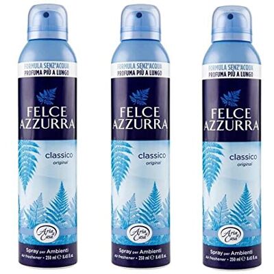 Felce Azzurra Aria Casa Talco Classico luchtverfrisser voor binnen, 250 ml, 3 stuks Felce Azzurra Aria Casa Talco Classico luchtverfrisser voor binnen, 250 ml, 3 stuks