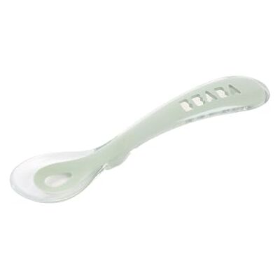 Béaba Siliconen lepel voor baby's/kinderen, 2e fase, vanaf 10 maanden, zacht, afgeronde punt, ergonomische handgreep, korte en afgeronde handgreep, eenvoudige grip voor baby's, blauw Béaba Siliconen lepel voor baby's/kinderen, 2e fase, vanaf 10 maanden, zacht, afgeronde punt, ergonomische handgreep, korte en afgeronde handgreep, eenvoudige grip voor baby's, blauw