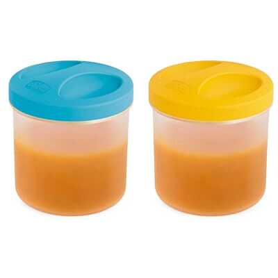 Chicco Babyvoeding, luchtdichte voedselcontainers, druppelvrij, opslag en transport van maaltijden, 6 maanden +, 2 stuks Chicco Babyvoeding, luchtdichte voedselcontainers, druppelvrij, opslag en transport van maaltijden, 6 maanden +, 2 stuks