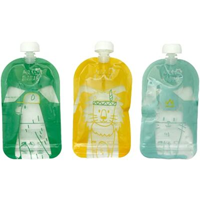 Badabulle set van 15 herbruikbare waterflessen met schaalverdeling 150 ml, 100% luchtdicht, herschrijfbaar oppervlak Badabulle set van 15 herbruikbare waterflessen met schaalverdeling 150 ml, 100% luchtdicht, herschrijfbaar oppervlak