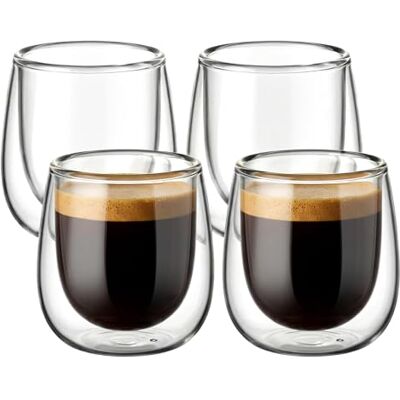 glastal set van 4 dubbelwandige 120 ml koffieglazen, theeglazen met handvat, borosilicaatglas, koffiekopjes, dubbelwandige glazen, koffiemokken, ideaal voor cappuccino, ijsthee, melk, sap, bier glastal set van 4 dubbelwandige 120 ml koffieglazen, theeglazen met handvat, borosilicaatglas, koffiekopjes, dubbelwandige glazen, koffiemokken, ideaal voor cappuccino, ijsthee, melk, sap, bier