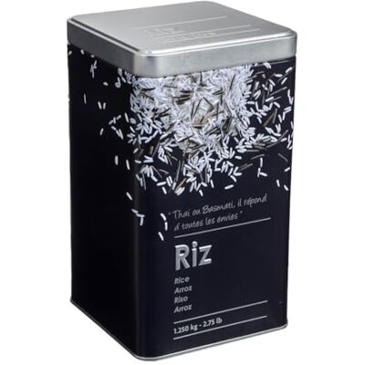 5 five simply smart Voedseldoos Relief II Rijst 10,8 x 10,8 x 18,4 cm IJzer en tin Zwart 5 five simply smart Voedseldoos Relief II Rijst 10,8 x 10,8 x 18,4 cm IJzer en tin Zwart