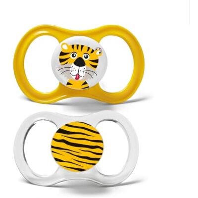 J Bimbi Smile Mini Lot de 2 tétines en silicone médical pour bébé de 16 mois et plus, avec bouclier ultra-ventilé en Tritan, tétine physiologique et étui Sterilpod J Bimbi Smile Mini Lot de 2 tétines en silicone médical pour bébé de 16 mois et plus, avec bouclier ultra-ventilé en Tritan, tétine physiologique et étui Sterilpod