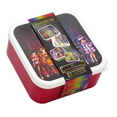 Rainbow High Set van 4 sandwichdozen, meerkleurig, M (CyP Brands) Rainbow High Set van 4 sandwichdozen, meerkleurig, M (CyP Brands)