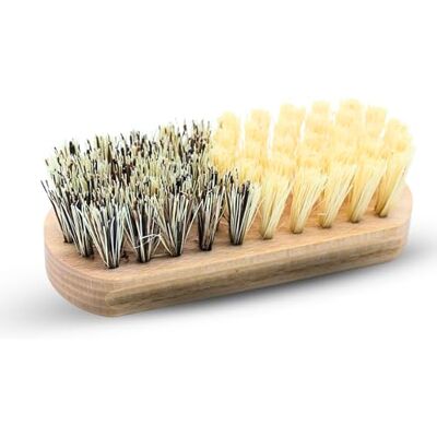 DOJA Barcelona Groenteborstel van beukenhout voor fruit, groenten en paddenstoelen met ergonomisch design, paddenstoelborstel met comfortabele handgreep, houten borstel voor groenten DOJA Barcelona Groenteborstel van beukenhout voor fruit, groenten en paddenstoelen met ergonomisch design, paddenstoelborstel met comfortabele handgreep, houten borstel voor groenten