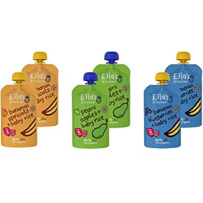 Ella's Kitchen Baby Rice 6 blikjes rijst voor baby's, stap 1, vanaf 4 maanden, 120 g Ella's Kitchen Baby Rice 6 blikjes rijst voor baby's, stap 1, vanaf 4 maanden, 120 g