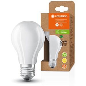 LEDVANCE Energiebesparende lamp, matte lamp, E27, warm wit (3000 K), 7,2 watt, vervangt een gloeilamp van 100 W, zeer efficiënt en energiebesparend, 1 stuk LEDVANCE Energiebesparende lamp, matte lamp, E27, warm wit (3000 K), 7,2 watt, vervangt een gloeilamp van 100 W, zeer efficiënt en energiebesparend, 1 stuk