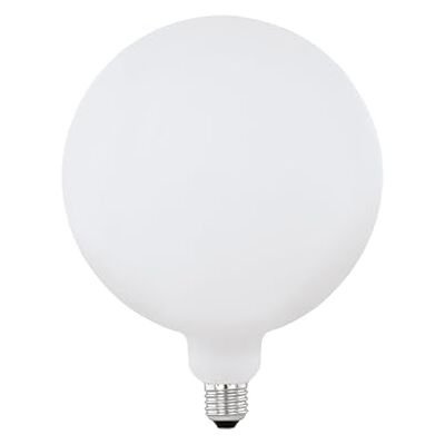 EGLO Ledlamp, E27, dimbaar, grote maat, zeer grote bollamp, van opaal wit glas, 4,5 watt (komt overeen met 40 watt), 470 lumen, warm wit, 2700 Kelvin, G200, Ø 20 cm EGLO Ledlamp, E27, dimbaar, grote maat, zeer grote bollamp, van opaal wit glas, 4,5 watt (komt overeen met 40 watt), 470 lumen, warm wit, 2700 Kelvin, G200, Ø 20 cm