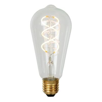 LUCIDE ST64 Gloeilamp Ø 6,4 cm LED afmetingen E27-1 x 4,9 W 2700 K transparant LUCIDE ST64 Gloeilamp Ø 6,4 cm LED afmetingen E27-1 x 4,9 W 2700 K transparant